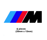 BMW M Brake Caliper Size Vinyl Decal fits all BMW Model, M3 M5 M6 325 328 540 (6 pieces)