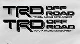 TRD Toyota Truck Tacoma Off road Vinyl Decals (2 Sets)