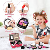 Kids Pretend Makeup Kit for Girl - Pretend Play Beauty Set with Cosmetics Bag Fake Makeup Princess Toys for Little Girls Christmas Birthday Gifts (Not Real Makeup)