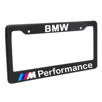 BMW M Performance Real Carbon Fiber with 3k Woven License Plate Frame (Fits United State and Canadian Vehicle)