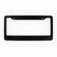 BLACK PLASTIC LICENSE PLATE HOLDER (universal fit) - 2 pieces