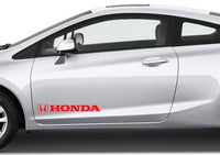 Honda Logo Decal For Side Door Car Vinyl Stickers Graphics Emblem (2 pieces set)