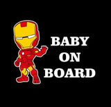 IRON MAN BABY ON BOARD VINYL DECAL