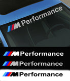 M Performance Vinyl Decal for All BMW Vehicle's Front/Rear Windshield Window