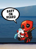 Deadpool Baby on Board Decal