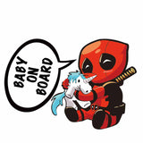 Deadpool Baby on Board Decal