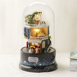 Rotating Music Box Dollhouse Miniature DIY Play set with Dust Cover (6 Different Choices)