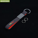 BMW Leather Alloy Keyring Keychain