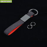 BMW Leather Alloy Keyring Keychain