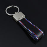 BMW Leather Alloy Keychain