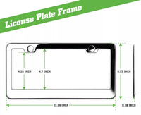 Chrome Stainless Steel Metal License Plate Frame - 2 pieces