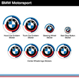 BMW Motorsport 50 years Logo Emblem Decals Stickers (Full Set)