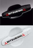 Mitsubishi Lancer Decal with 2x Logo for Door Handle, Wheel, Mirror (4 pieces)