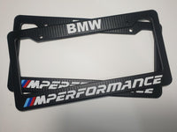 BMW M Performance Real Carbon Fiber with 3k Woven License Plate Frame (Canada & USA)